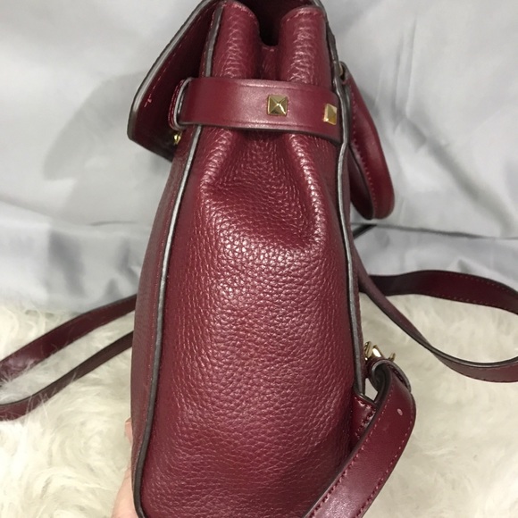 Michael Kors Oxblood Addison Leather Backpack - Picture 7 of 13